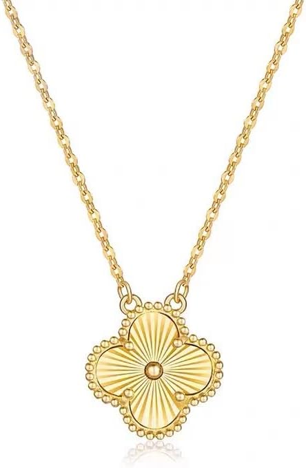 Four-Leaf Clover Gold Pendant Necklace