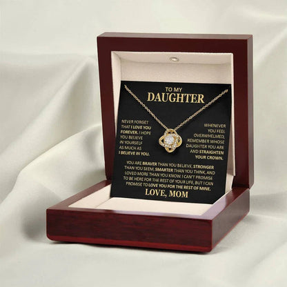 To My Daughter | Necklace with Love Knot