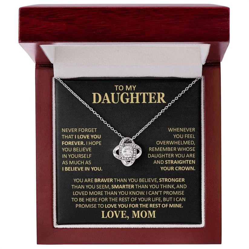 To My Daughter | Necklace with Love Knot