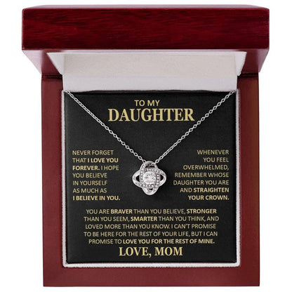 To My Daughter | Necklace with Love Knot